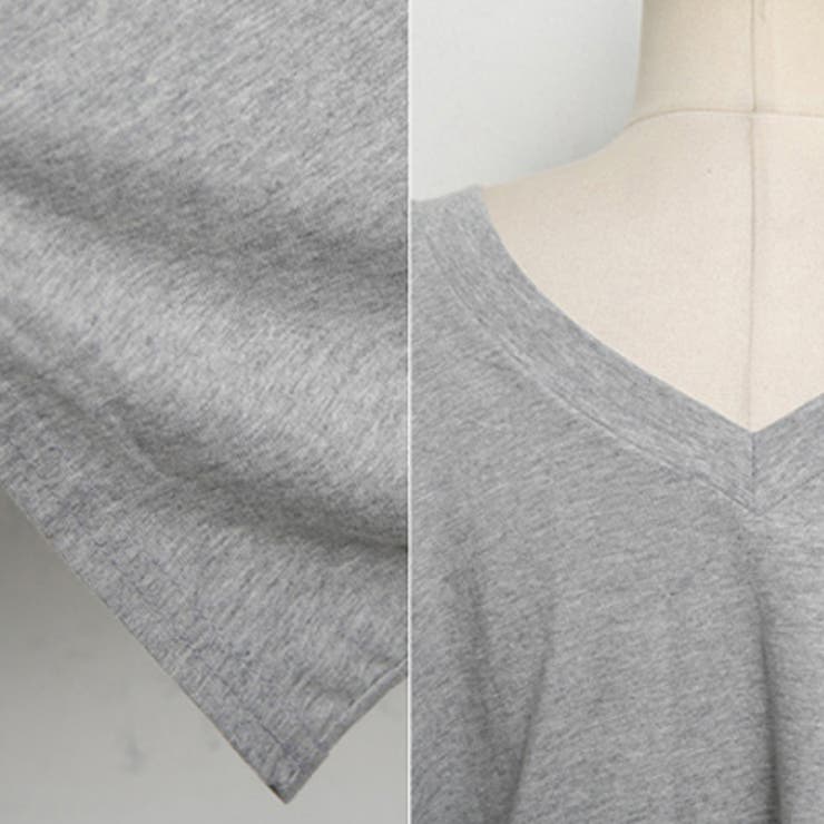 ルーズなシルエットで体型カバーしつつ華奢に見せれくれる♪前後Vネックルーズフィッ… | KawaiCat | 詳細画像8 