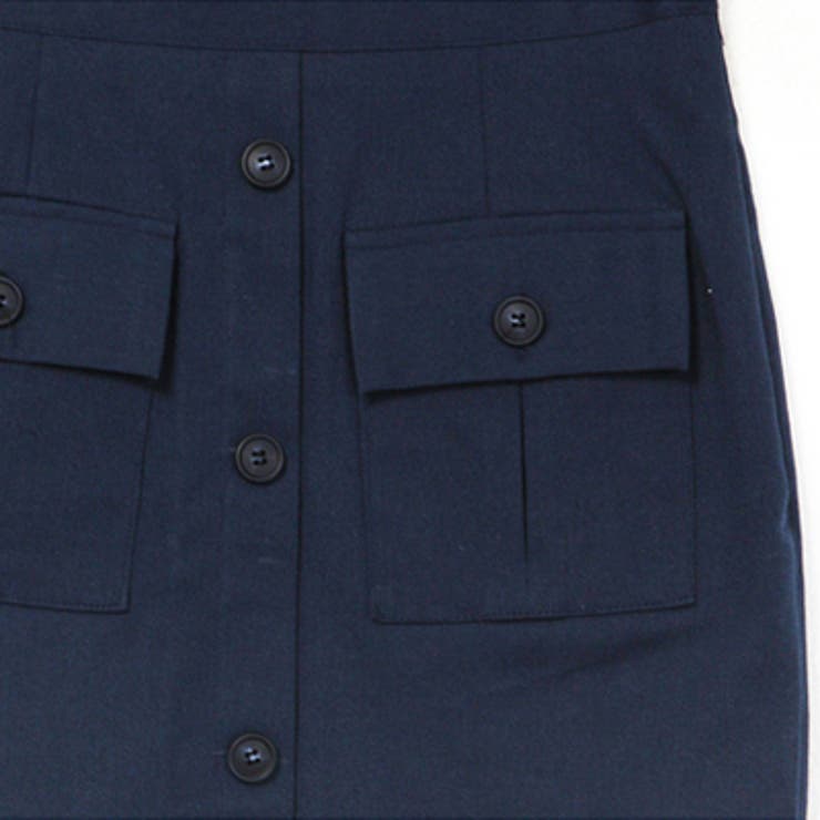 スリムなシルエットとポケットデザインがポイント♪フロントボタンポケットペンシルス… | KawaiCat | 詳細画像9