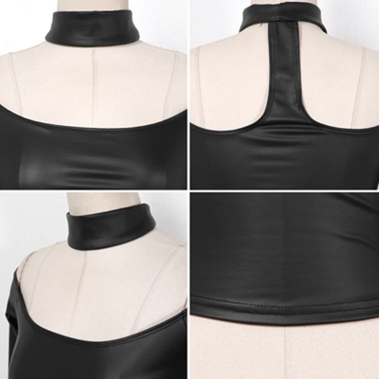 ブラウス 売れ筋商品|||シャツ トップス スクエア レザー PUレザー バックレス メッシュ セクシー オフショルダー レディース セール】【 3WAY 】タックデザインドレープオフショルダー