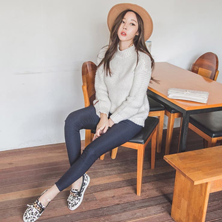 【ts15576】ざっくりとした適度な厚みのニットで暖か♪ベーシックハイネックニ… | KawaiCat | 詳細画像3 