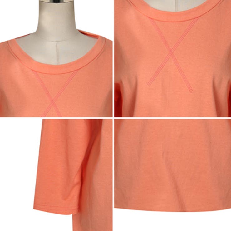 【ts16180】着回しが効くアイテム♪ラウンドネック８分丈Ｔシャツ | KawaiCat | 詳細画像8 