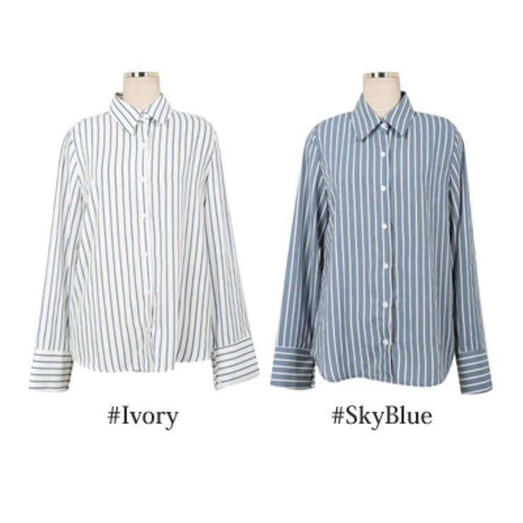 【激安】半額以下- 50%OFFの安い通販 爽やかなストライプ柄がポイントアイテムにぴったり♪ストライプ トップス
