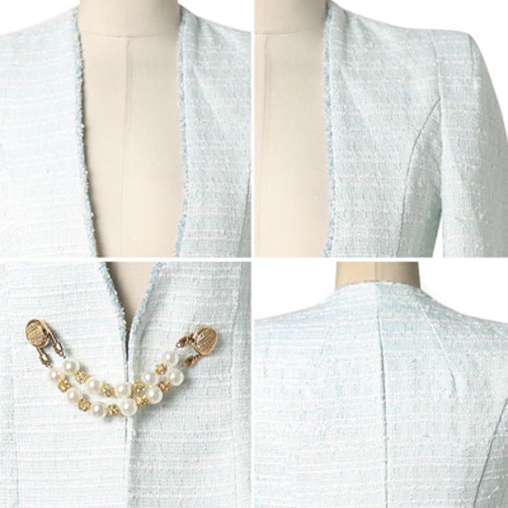 【jk16596】パステルカラーが可愛いらしい♪フロントパールチェーンツイード調… | KawaiCat | 詳細画像8 