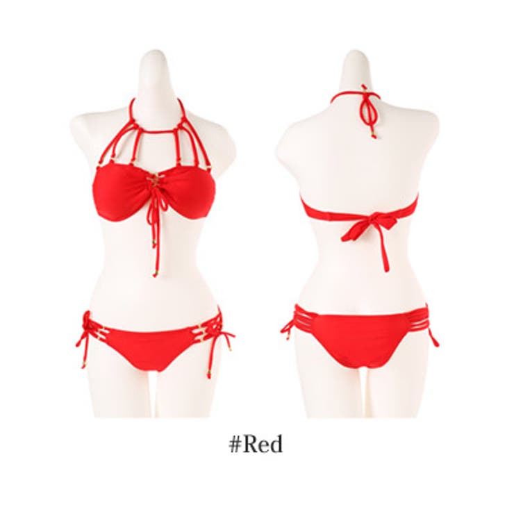 Seemi by NICE CLAUP 水着 スクエアネック 赤い水着 Seemi.by NICE CLAUP/【one after another】swimwear/水着