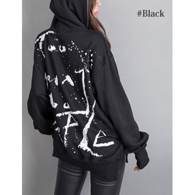 後ろ姿までスタイリッシュ ジップフード 付きグラフィティパーカー 品番 Kw Kawaicat カワイキャット のレディースファッション通販 Shoplist ショップリスト