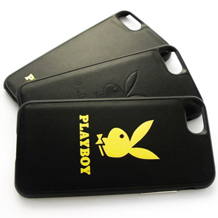 マットなブラックカラーが魅力的♪PLAYBOYセクシーレザースマートフォンケース
