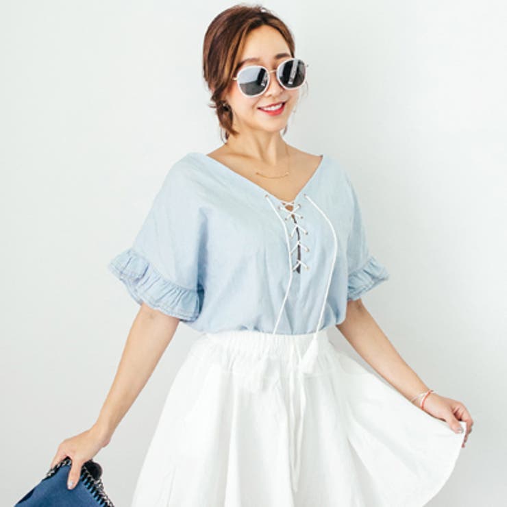 【ts19077】ブラウス レディース 半袖 | KawaiCat | 詳細画像3 