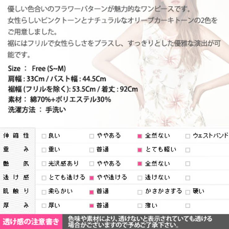ワンピースレディースノースリーブ夏花柄フレア裾フリルリゾートIラインHラインフラワー上品清楚フェミニン