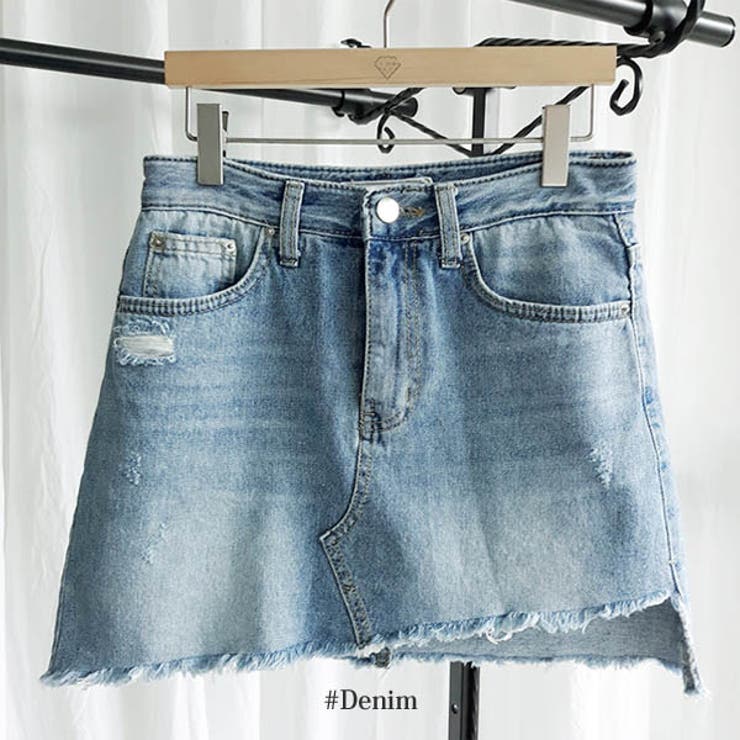 デニムスカート レディース ショートパンツ[品番：KW000012928