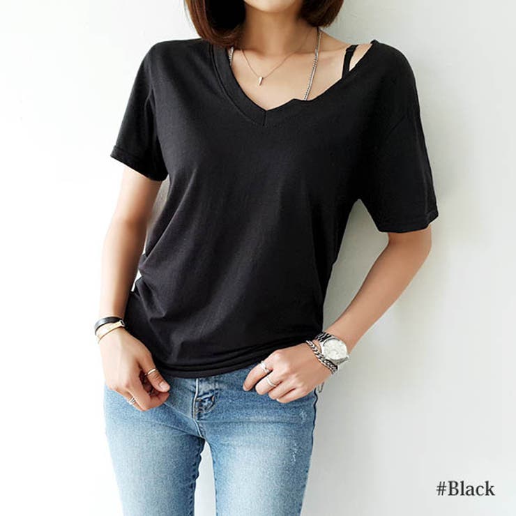 【ts20351】Tシャツ レディース Vネック | KawaiCat | 詳細画像4 