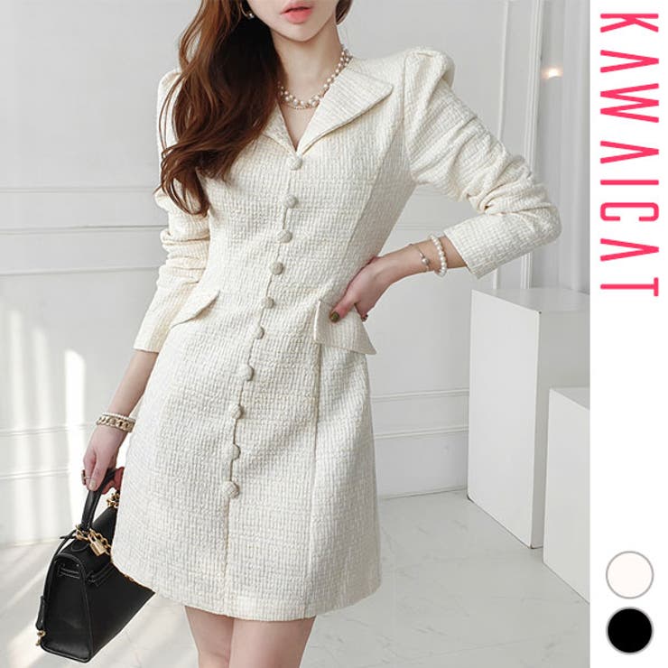 ワンピース レディース ツイード | KawaiCat | 詳細画像1