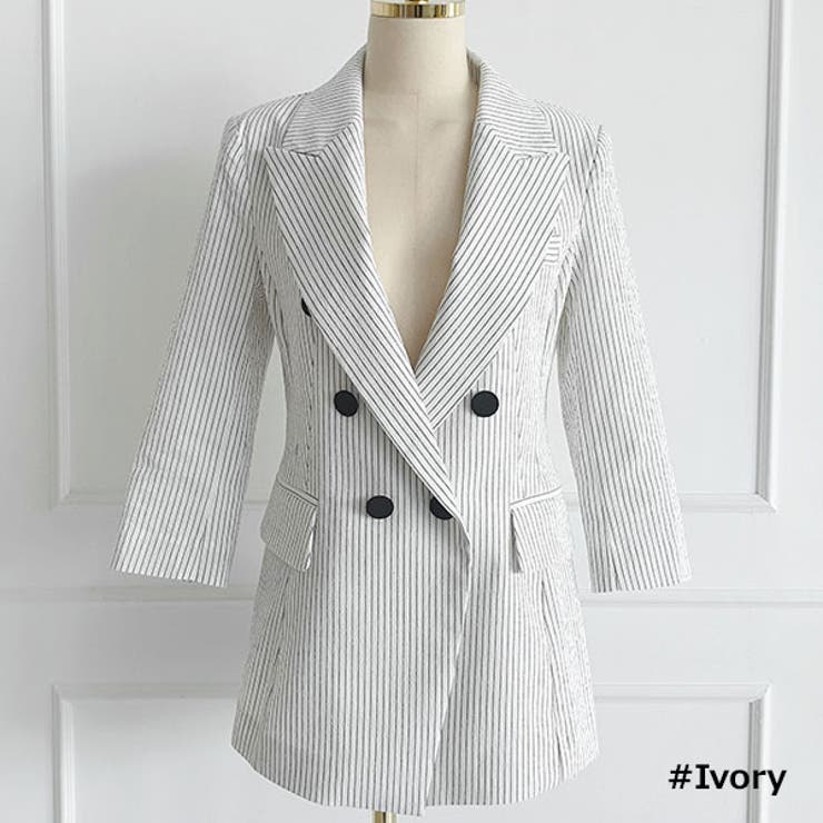 ジャケット レディース ストライプ | KawaiCat | 詳細画像3 