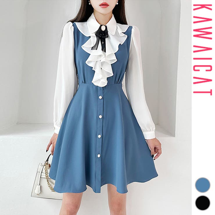 新しいスタイル ワンピース 長袖[品番：KW000019531]｜KawaiCat レディース ワンピース