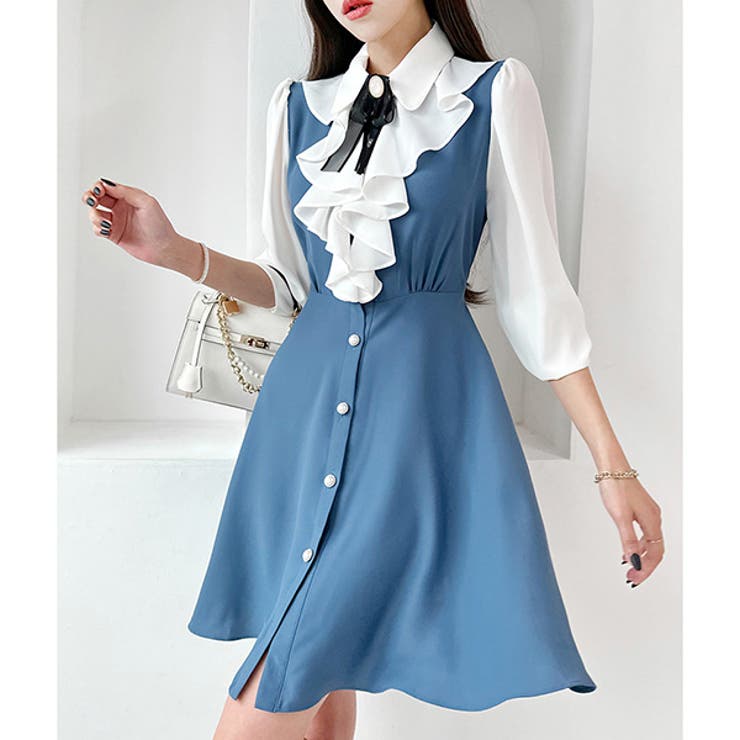 魅力の ワンピース 長袖[品番：KW000019531]｜KawaiCat レディース スカート