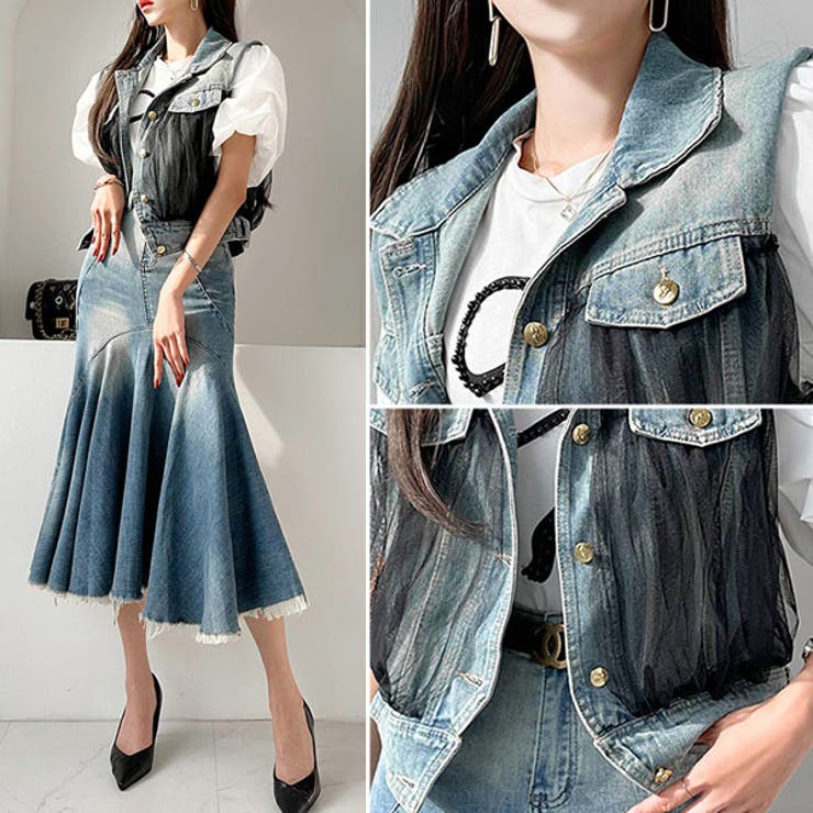 ベスト レディース デニム | KawaiCat | 詳細画像3 