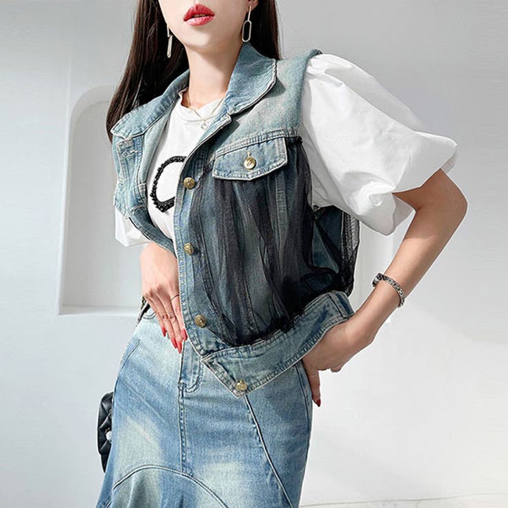 ベスト レディース デニム | KawaiCat | 詳細画像5 