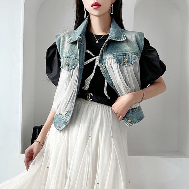 ベスト レディース デニム | KawaiCat | 詳細画像10 