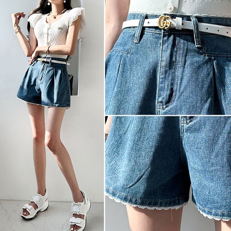 ショートパンツ レディース コットン[品番：KW000019784