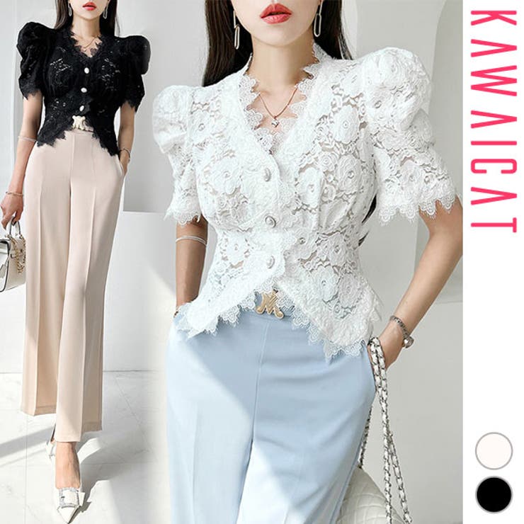 ブラウス レディース 半袖 | KawaiCat | 詳細画像1 