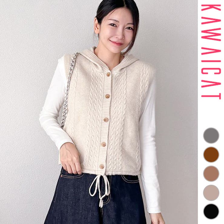 ベスト ニット レディース | KawaiCat | 詳細画像1 