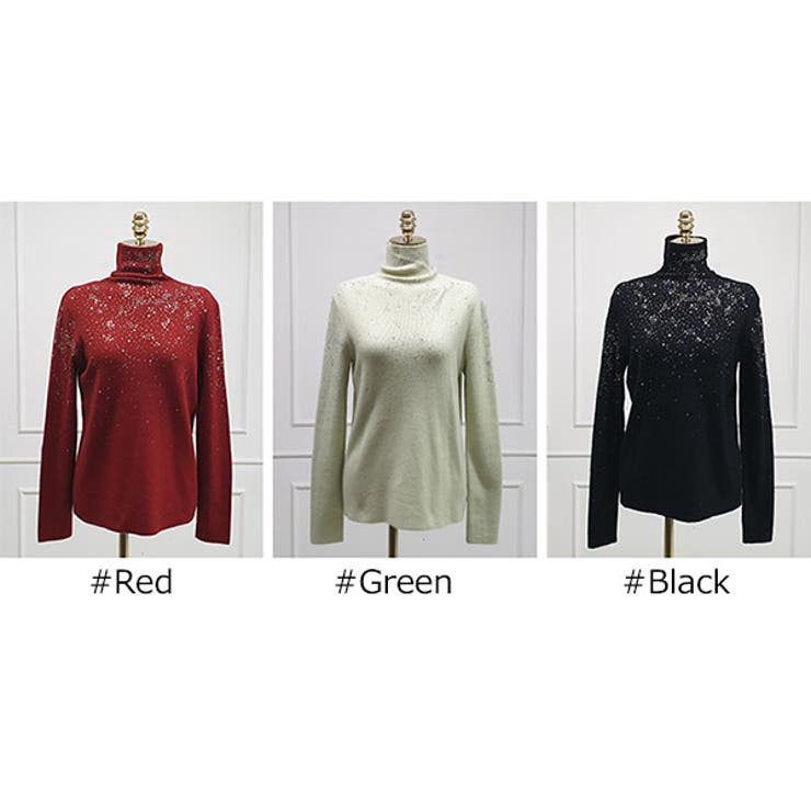 Black】ニット レディース トップス[品番：KW000020523