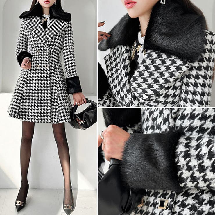 コート レディース 千鳥格子 | KawaiCat | 詳細画像2 