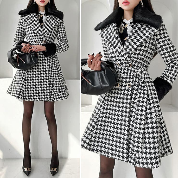 コート レディース 千鳥格子 | KawaiCat | 詳細画像3 