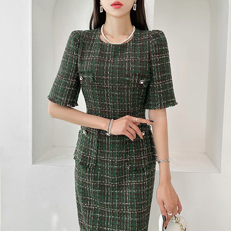 ワンピース レディース ツイード | KawaiCat | 詳細画像4 