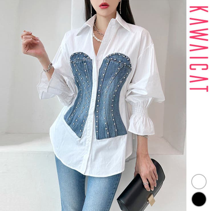 シャツ レディース デニム | KawaiCat | 詳細画像1 