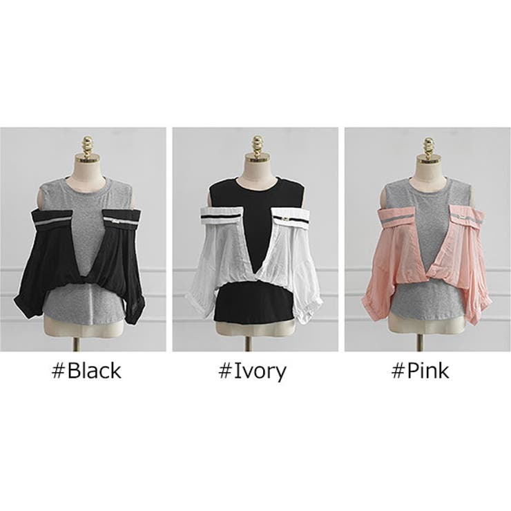 トップス レディース 重ね着風 | KawaiCat | 詳細画像2 