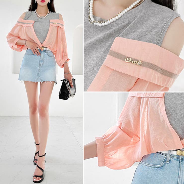 トップス レディース 重ね着風 | KawaiCat | 詳細画像3 