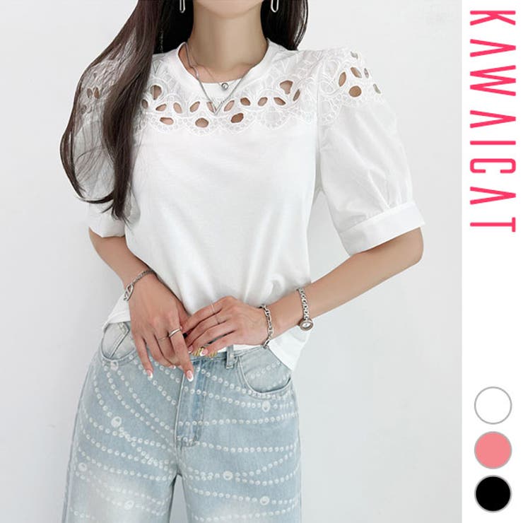 トップス Kitty Tシャツ レディース トップス[品番：KW000019734]｜KawaiCat