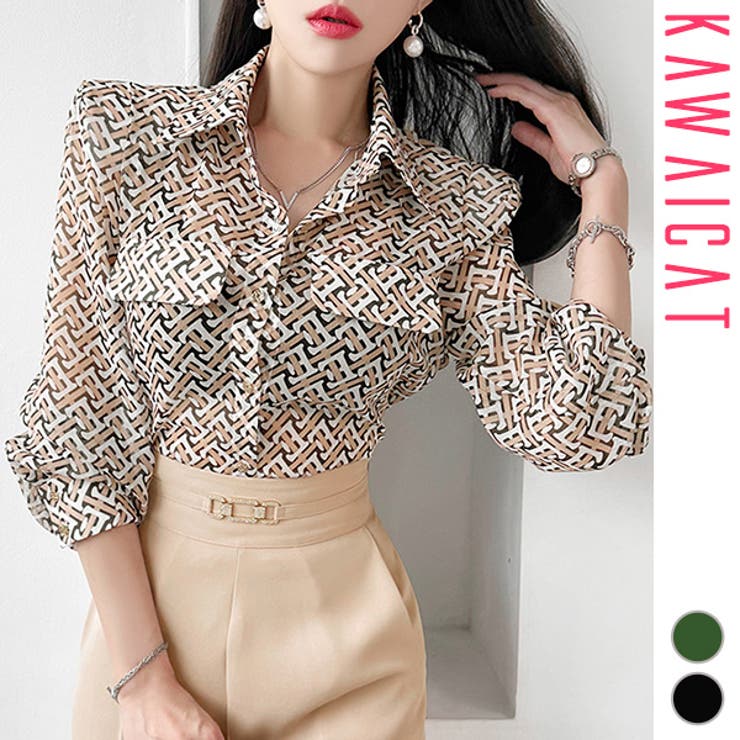 ブラウス レディース 長袖 | KawaiCat | 詳細画像1 