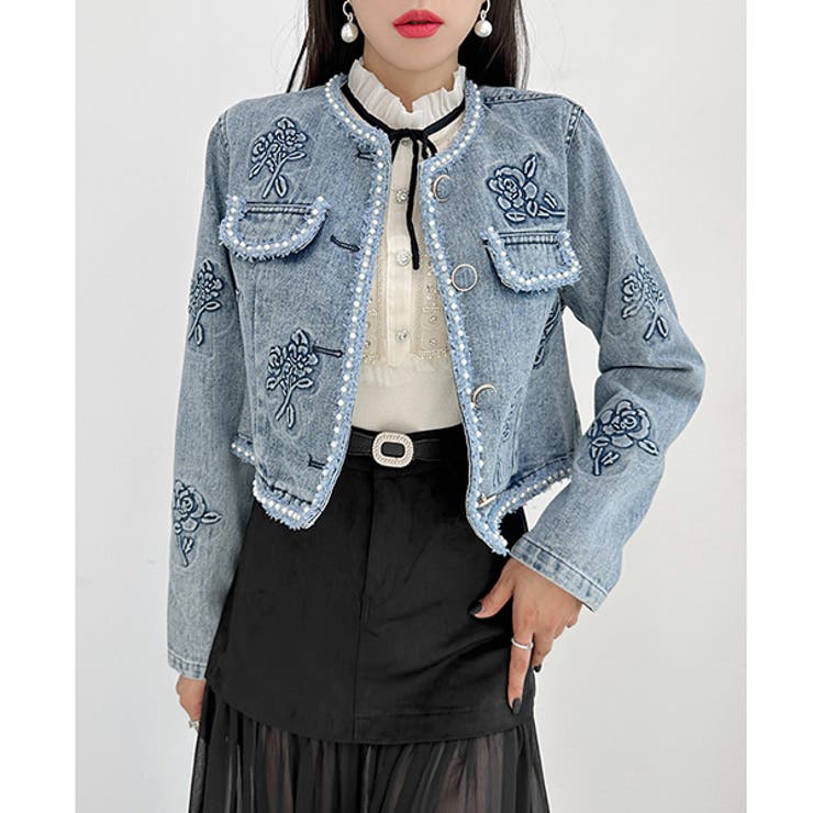 デニムジャケット ブルゾン レディース | KawaiCat | 詳細画像3 