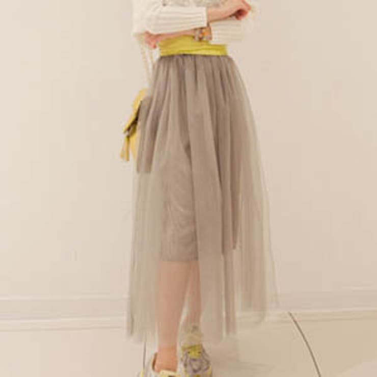 【sk7879】シーズンムード全開のフェミニンアイテム パールメッシュロングスカ… | KawaiCat | 詳細画像4 