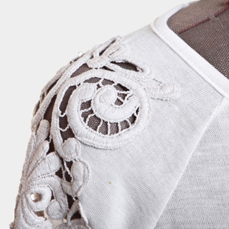 【ts8162】肩のレースがフェミニンな印象を与える パンツにもスカートにも合う… | KawaiCat | 詳細画像5 