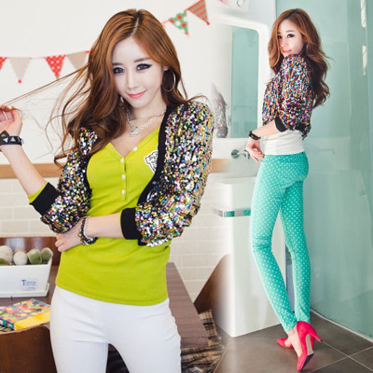 キラキラ目を引くスパンコールでインパクト大◎高級感漂うカラースパンコールショート… | KawaiCat | 詳細画像2