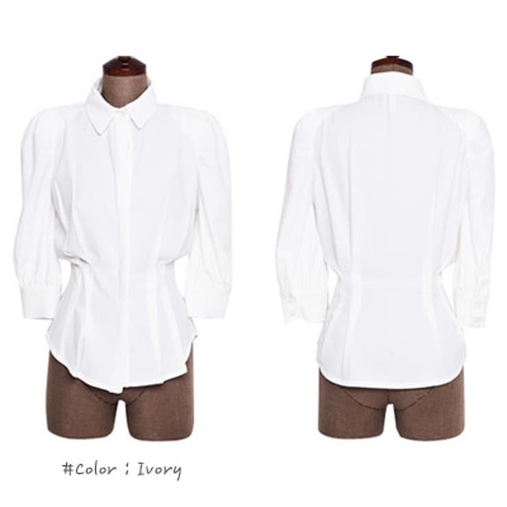 シンプルで色んなアイテムと合わせやすい腰ピンタックボリュームブラウス | KawaiCat | 詳細画像4