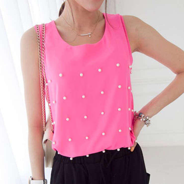 【ts8631】装飾デザインでトレンド感を演出してくれる真珠ポイントシフォンノー… | KawaiCat | 詳細画像3 