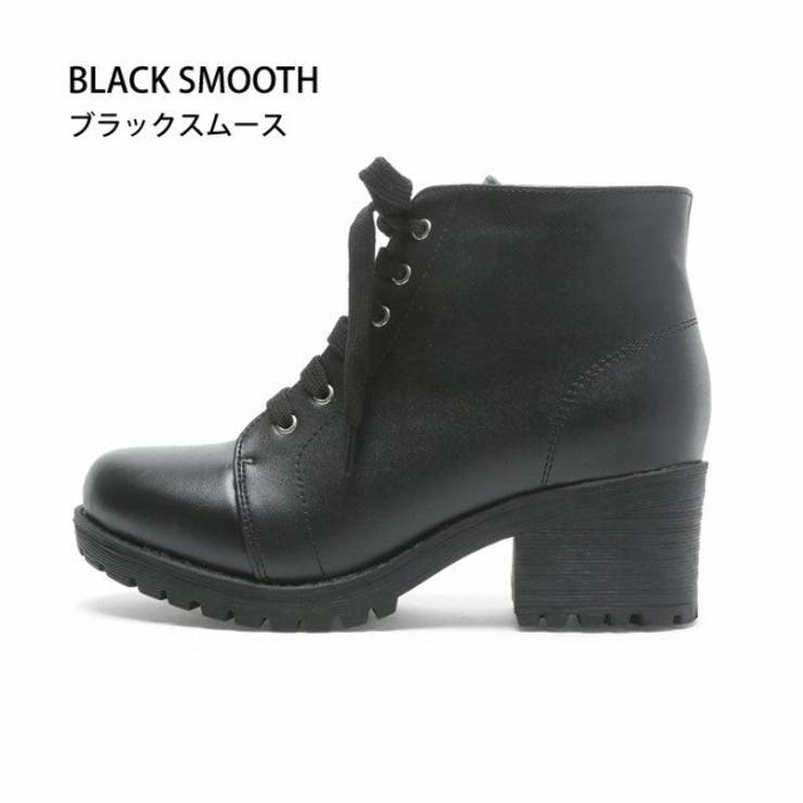 チェンバー★アンクルショートブーツ★ネイビー✖️ブラック サイドジップ アンクルブーツ - ブラック | CHARLES & KEITH