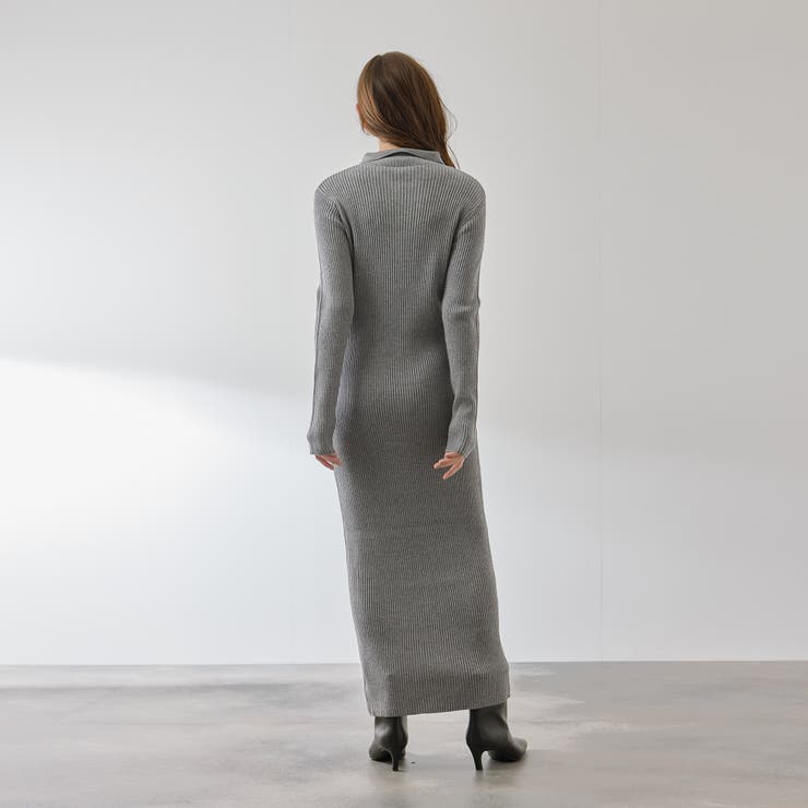 ポロカラーリブニットワンピース≪手洗い可能≫ | QUEENS COURT | 詳細画像5 