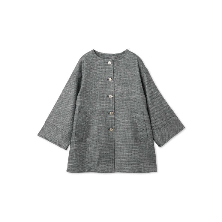 ツィード調ハウンドトゥースノーカラーコート≪手洗い可能≫ | QUEENS COURT | 詳細画像10 
