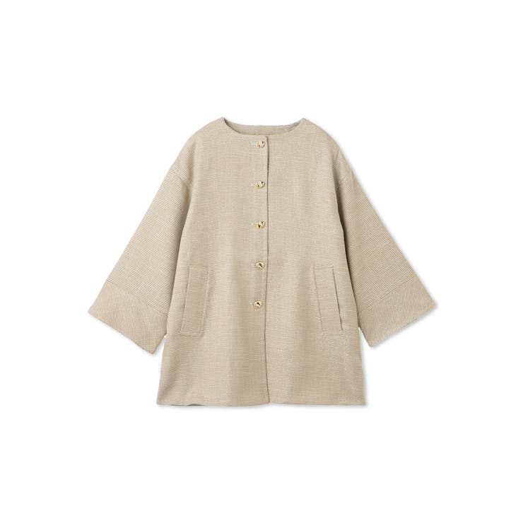 ツィード調ハウンドトゥースノーカラーコート≪手洗い可能≫ | QUEENS COURT | 詳細画像8 