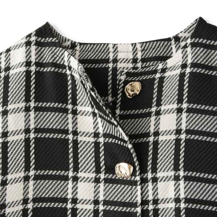 ツィーディチェックノーカラーコート≪手洗い可能≫ | QUEENS COURT | 詳細画像10 