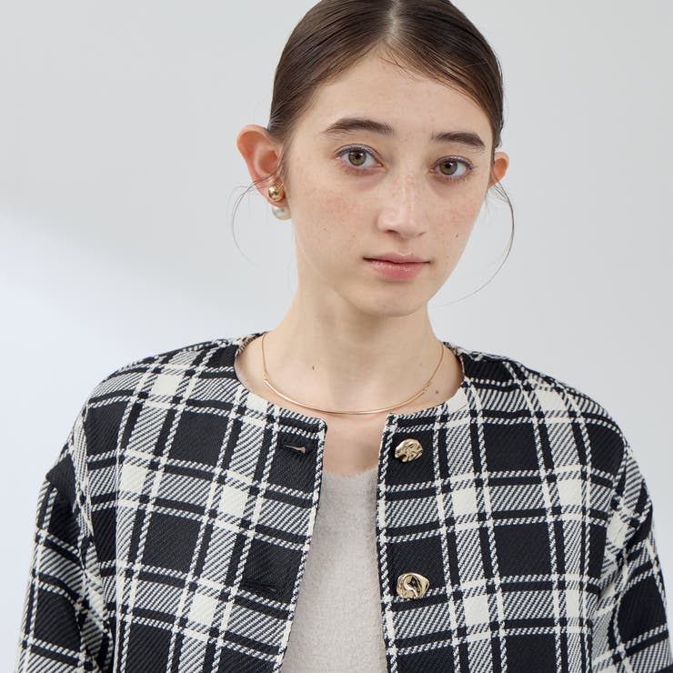 ツィーディチェックノーカラーコート≪手洗い可能≫ | QUEENS COURT | 詳細画像5 