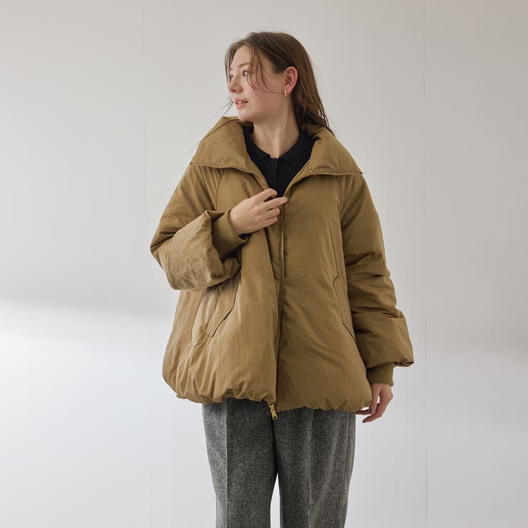 ベージュ | ルフレタンブラーコクーンダウンジャケット | QUEENS COURT