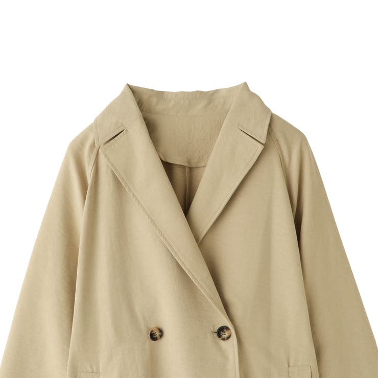 スウェードライクピーチガウントレンチコート | QUEENS COURT | 詳細画像3 