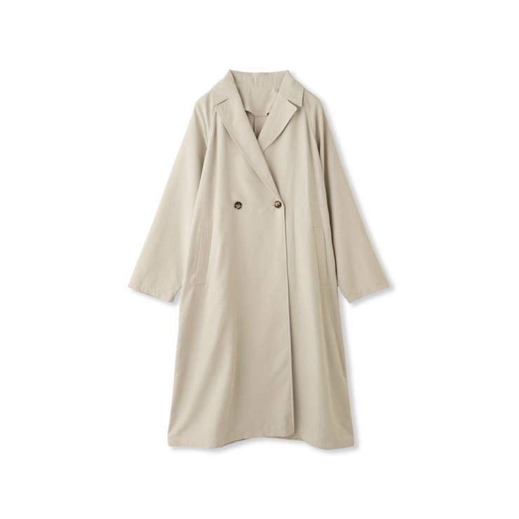 ライトグレー | スウェードライクピーチガウントレンチコート | QUEENS COURT