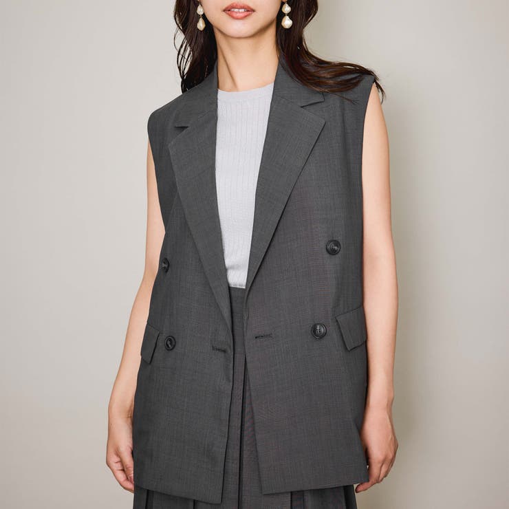 ハイツイストクロスジレベスト≪手洗い可能≫ | QUEENS COURT | 詳細画像2 