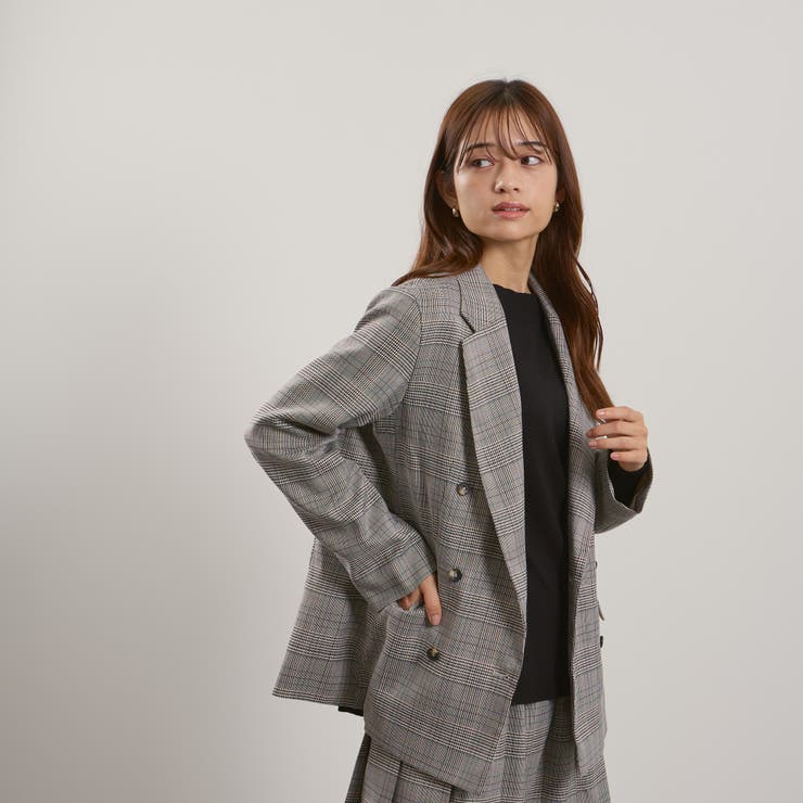 マルチグレンチェックテーラードジャケット≪手洗い可能≫ | QUEENS COURT | 詳細画像2 